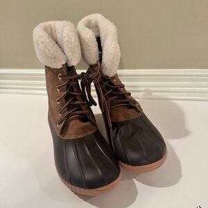 Marely Lilly Womens Duck Boots Brown Tan